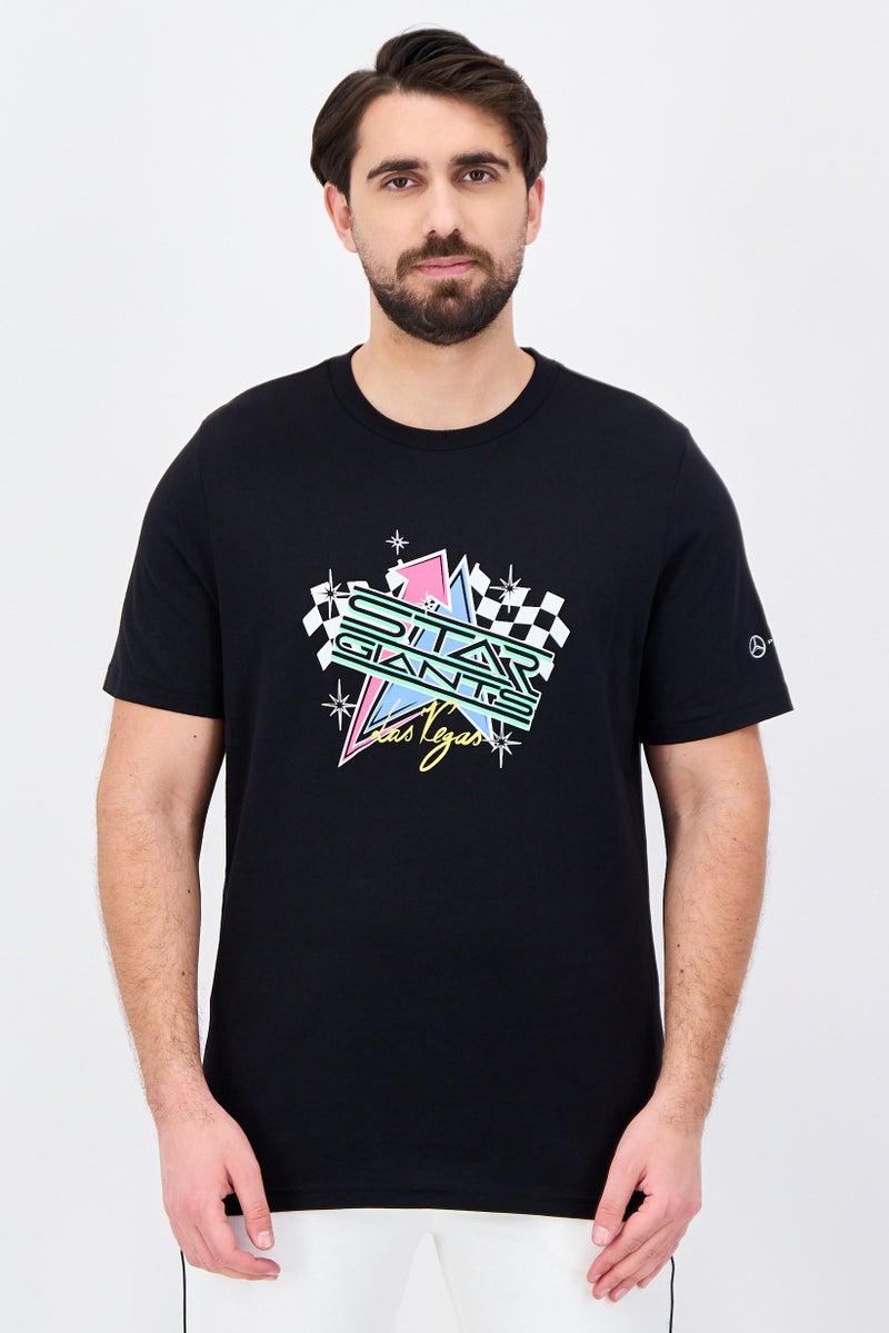 Puma x Mercedes AMG Men Sportswear Fit Short Sleeve Outdoor T-Shirt, Black - Image 1